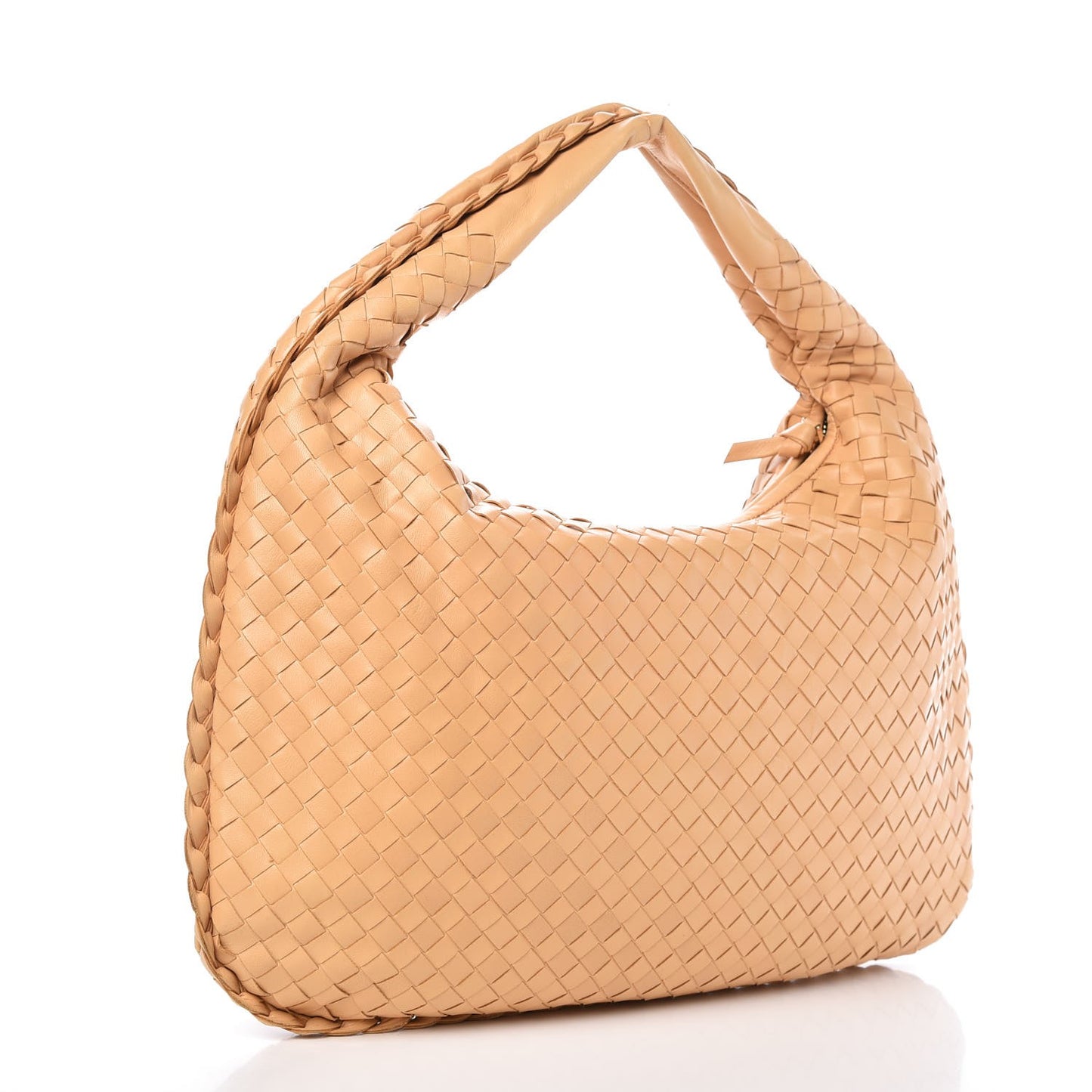 Nappa Intrecciato Medium Veneta Hobo Beige