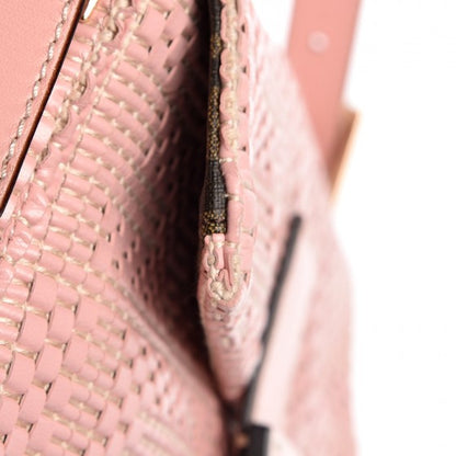 Fendi Calfskin Woven Baguette Cipria Beige Phard 10 of 12