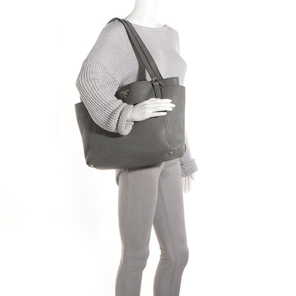 Prada Vitello Daino Side Pocket Tote Marmo 2 of 11