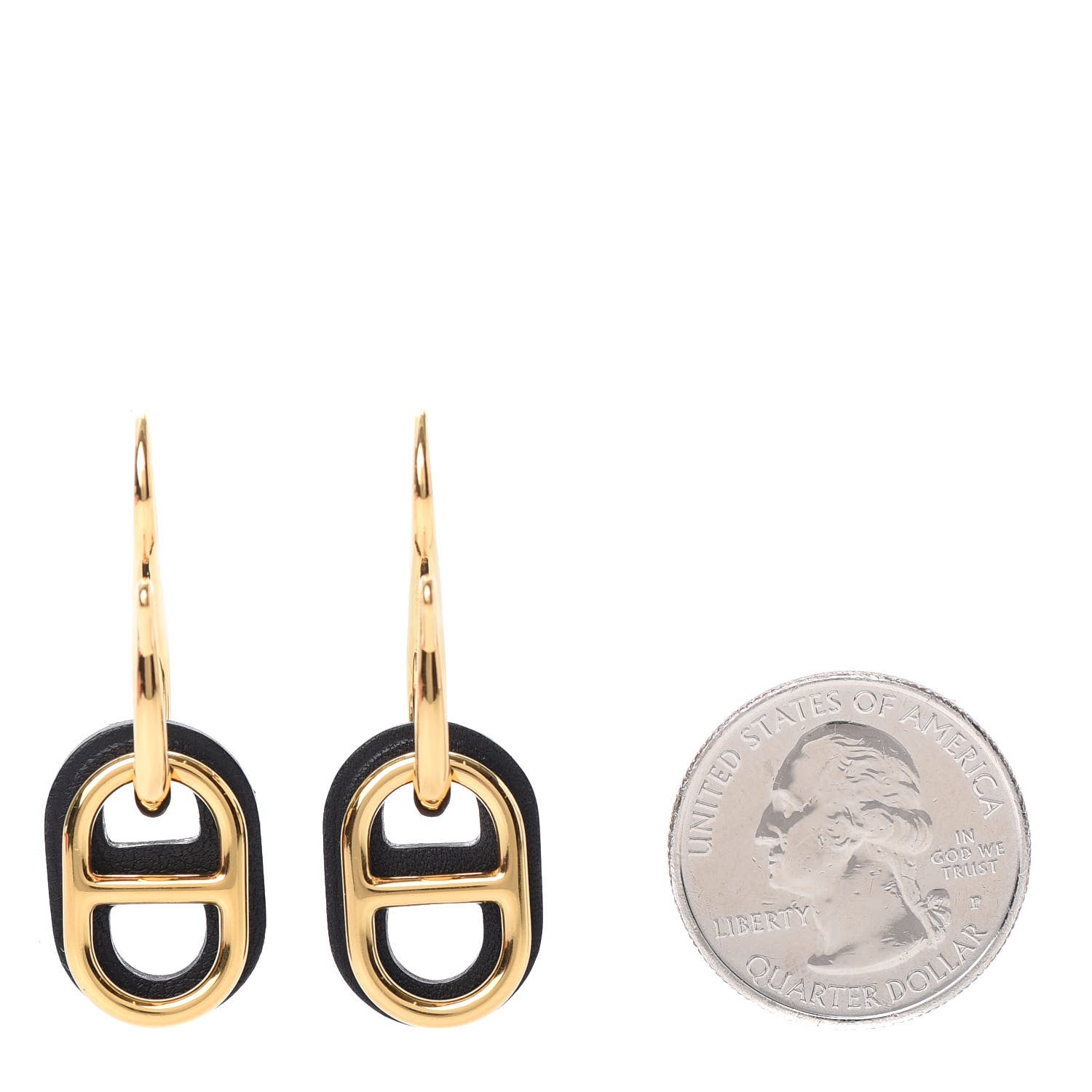 Hermes Swift O'Maillon Earrings Black 2 of 6