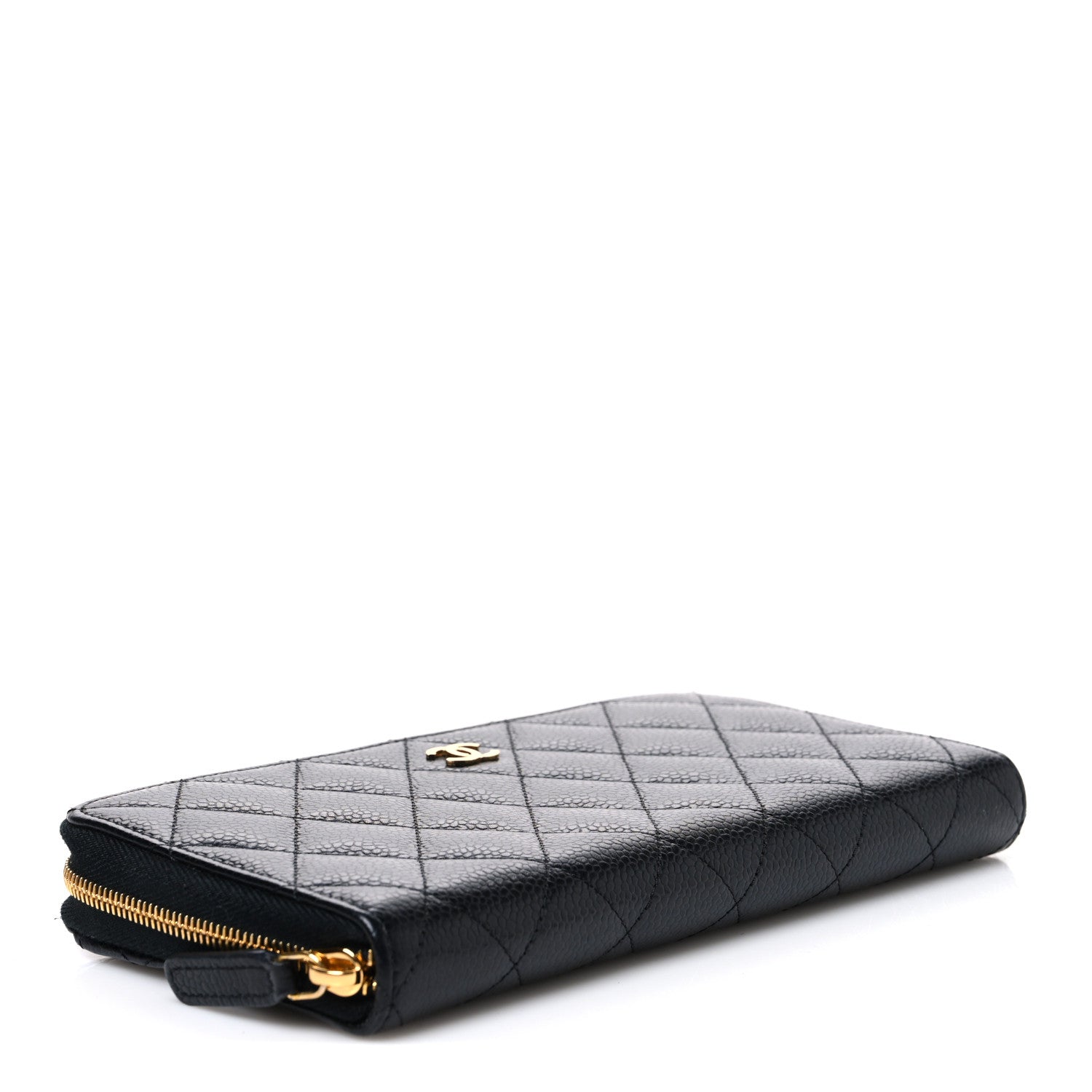 Chanel Caviar Quilted Large Gusset Zip Around Wallet Black 4 of 8