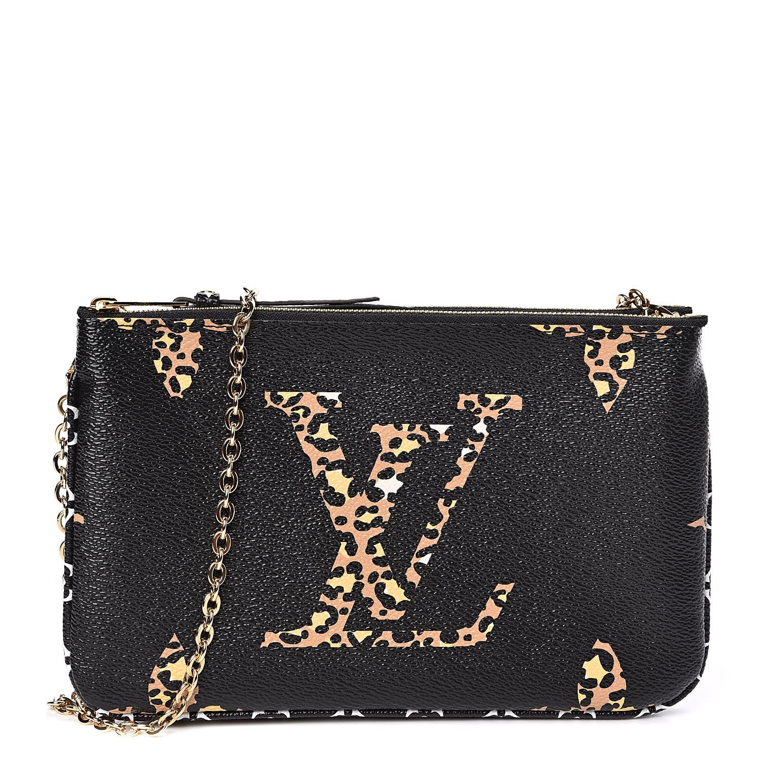 Louis Vuitton Monogram Giant Jungle Pochette Double Zip Black 1 of 9