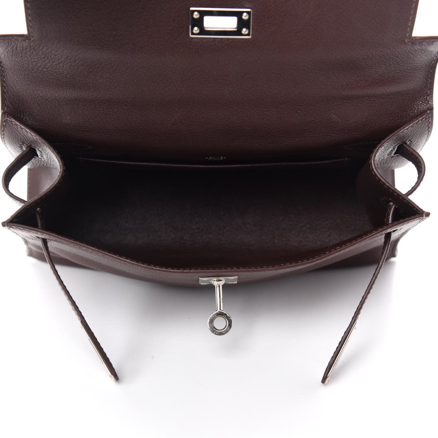 Hermes Evergrain Kelly Pochette Clutch Havane 5 of 10