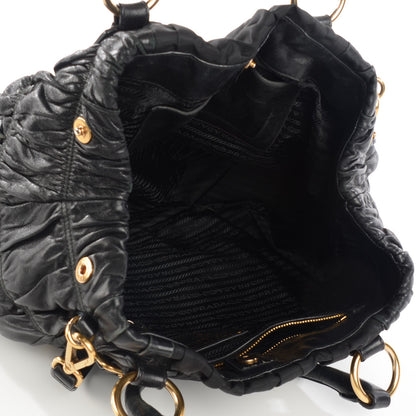 Prada Tessuto Nylon Nappa Gaufre Shoulder Bag Nero Black 6 of 10