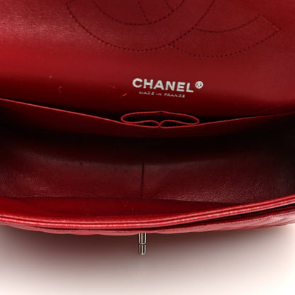 Chanel Caviar Quilted Jumbo Double Flap Dark Red 5 of 11