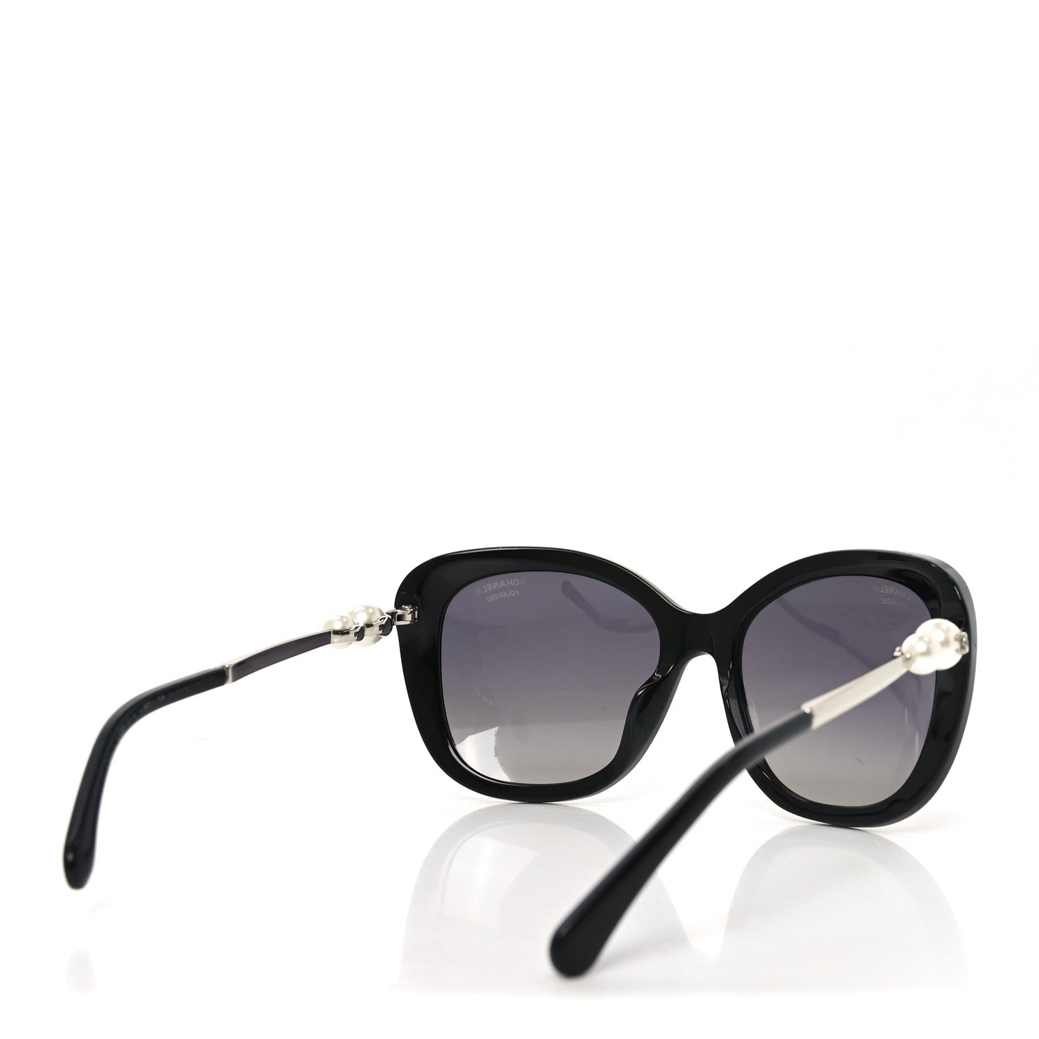 Chanel Acetate Polarized Butterfly Winter Pearl Sunglasses 5339-H-A Black 4 of 7