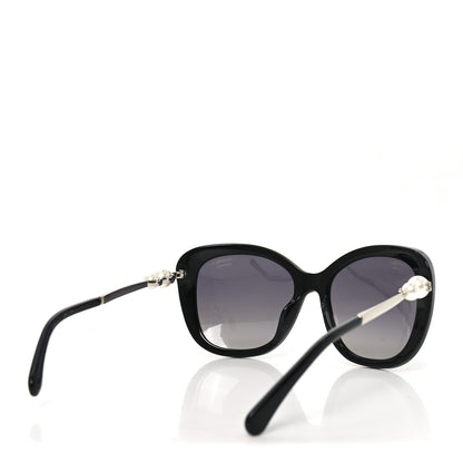 Chanel Acetate Polarized Butterfly Winter Pearl Sunglasses 5339-H-A Black 4 of 7