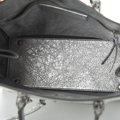 Balenciaga Metallic Calfskin Papier A6 Zip Around Tote Silver 5 of 12
