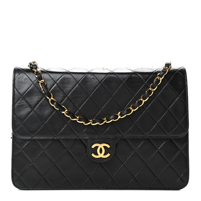 Chanel Lambskin Quilted Medium Single Flap Black 1 of 4