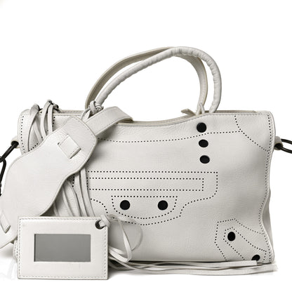 Balenciaga Veau Soyeux Perforated Blackout Hardware S City White 15 of 29