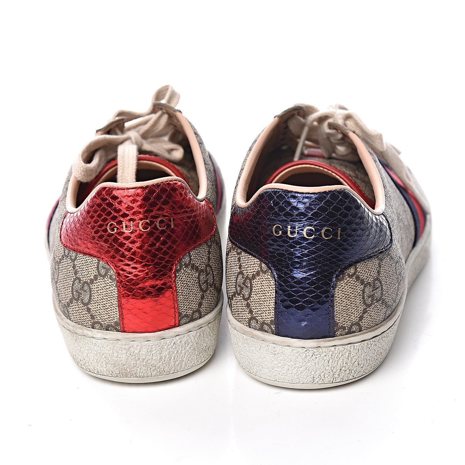Gucci GG Supreme Monogram Womens Ace Low-Top Sneaker 42 Beige 12 of 16