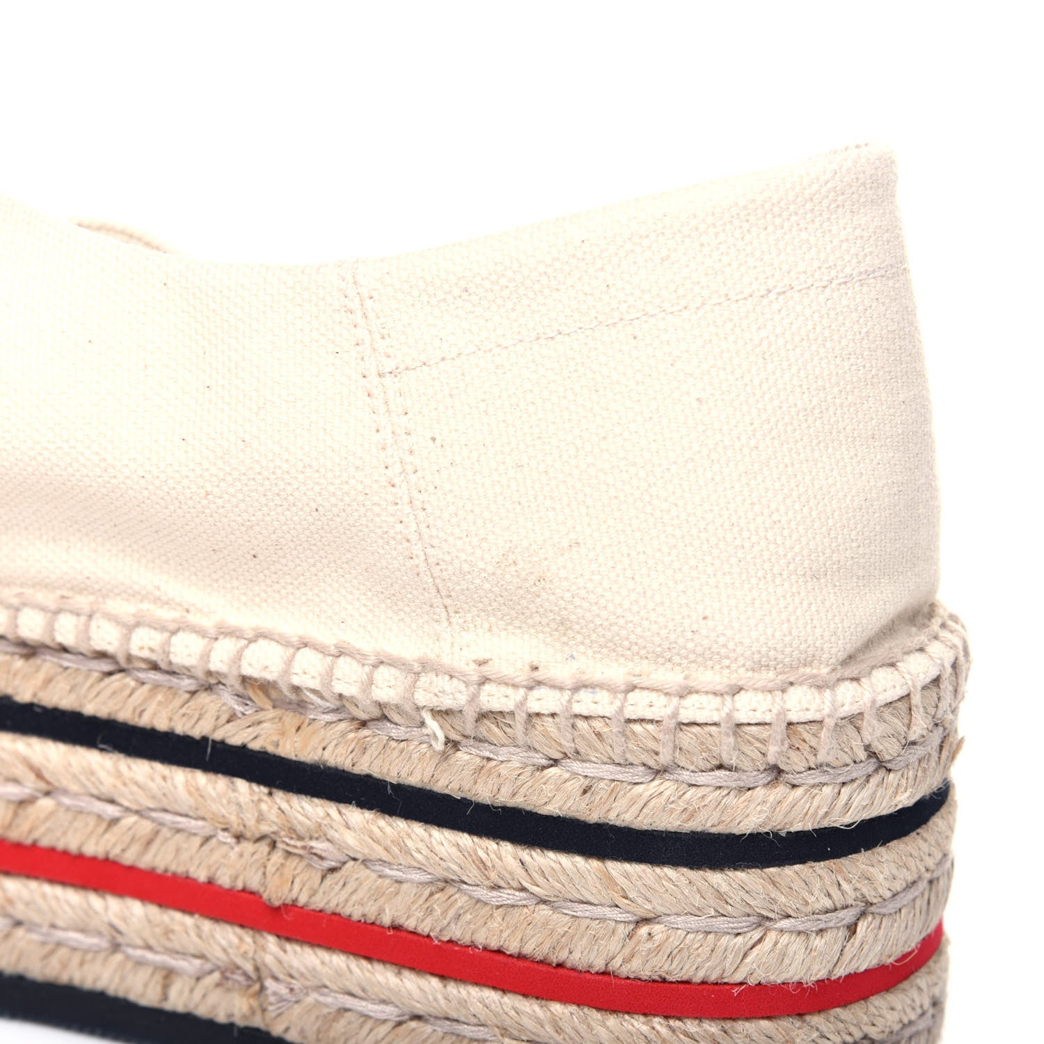 Gucci Canvas Logo Lace-Up Platform Espadrilles 40.5 Greggio Grege 15 of 16