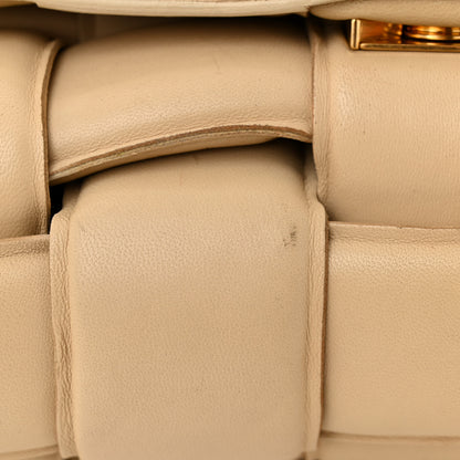 Bottega Veneta Lambskin Maxi Intrecciato Padded Chain Cassette Crossbody Bag Porridge 11 of 13