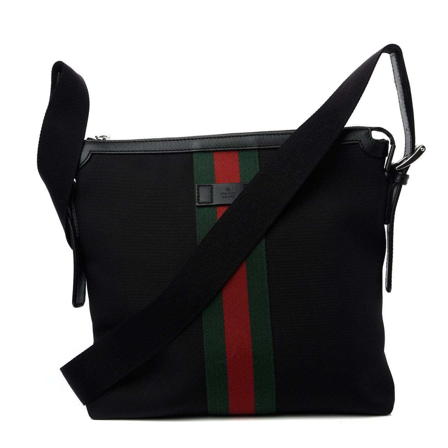 Techno Canvas Web Messenger Bag Black