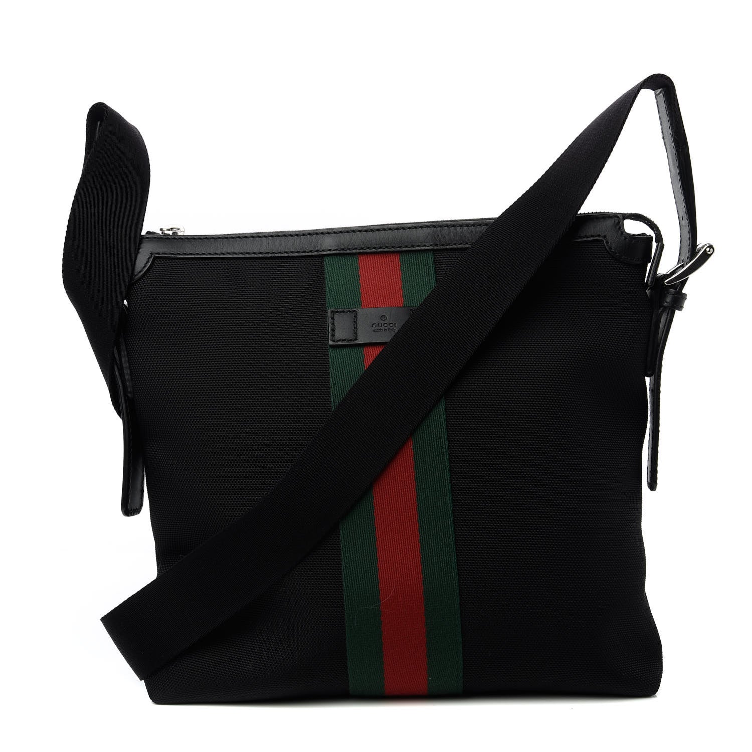 Gucci Techno Canvas Web Messenger Bag Black 1 of 10