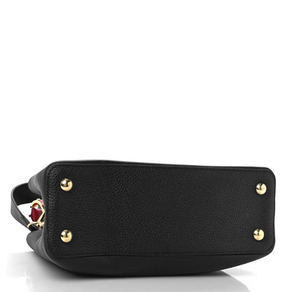 Louis Vuitton Taurillon Capucines MM Black Arizona Beige Ruby Red 4 of 7