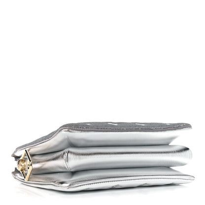 Louis Vuitton Satin Sequin Embroidered Monogram Coussin BB Silver 4 of 10