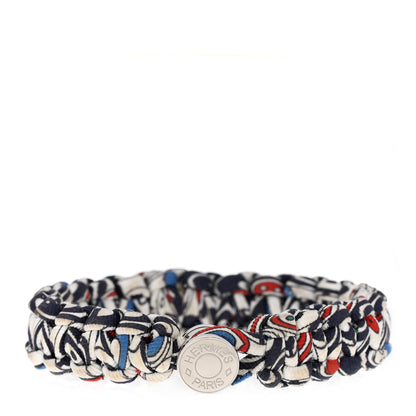 Hermes Silk Twill Kid Bracelet White Multicolor 1 of 4