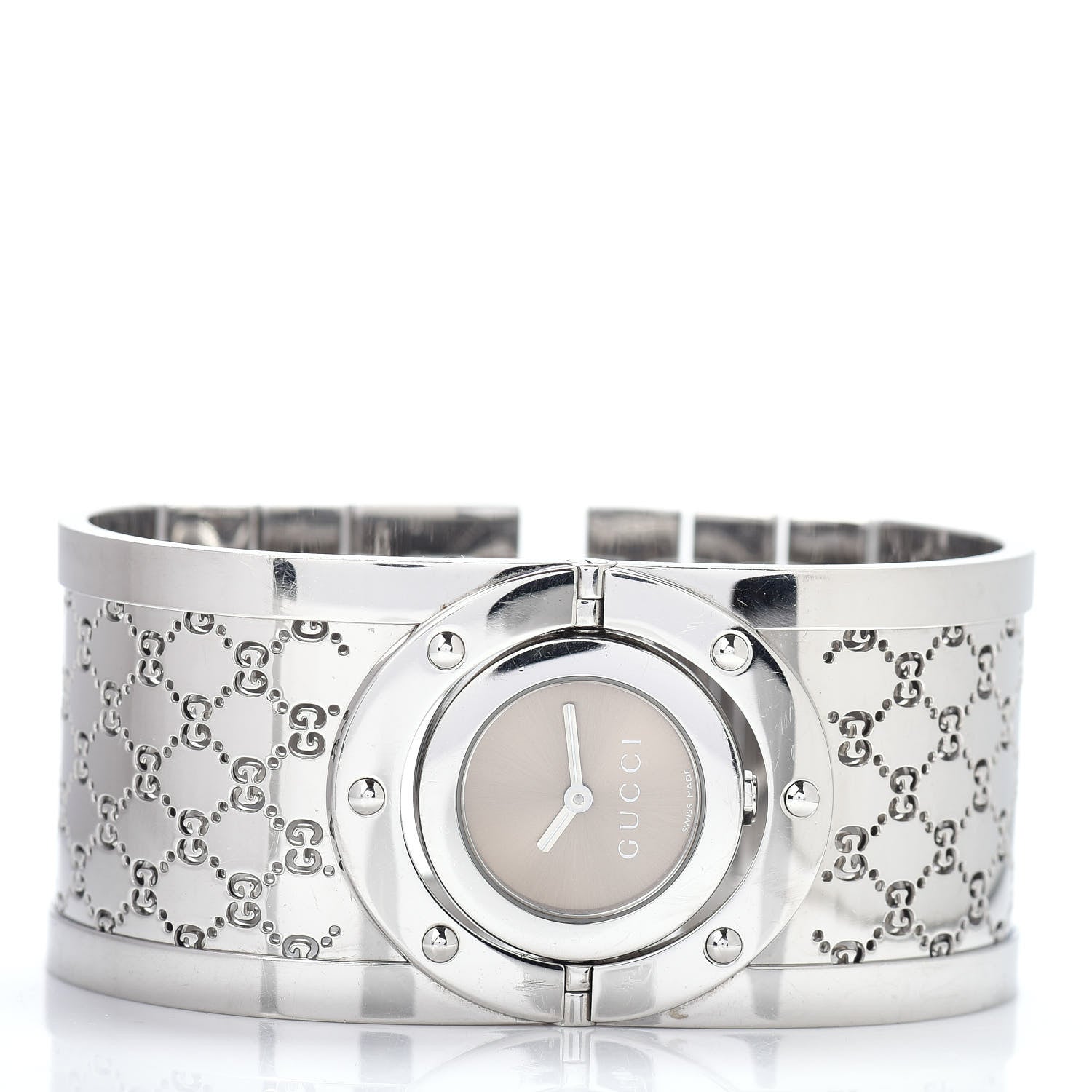 Gucci Stainless Steel 33mm Twirl Quartz Watch Brown 2 of 4
