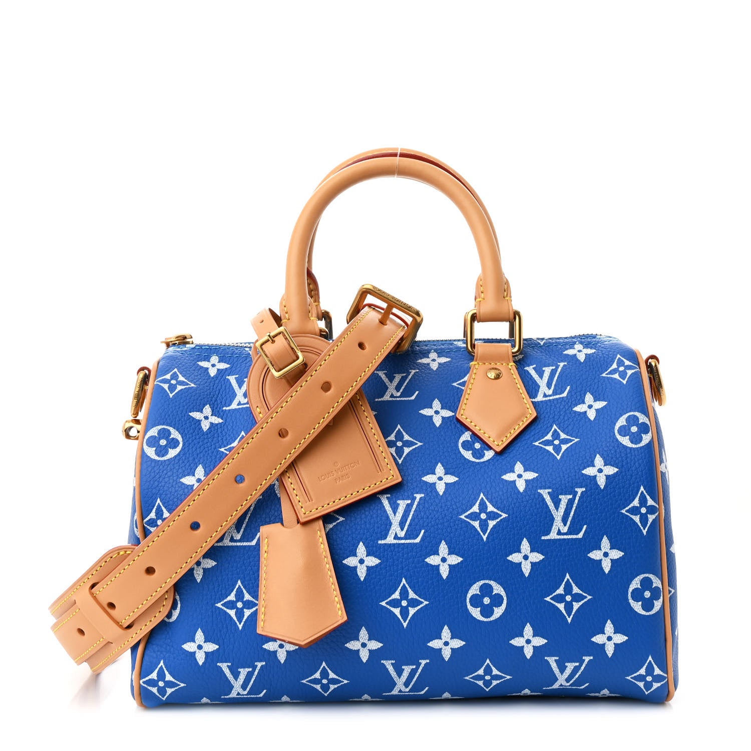 Louis Vuitton Calfskin Monogram Speedy P9 Bandouliere 25 Blue 1 of 13