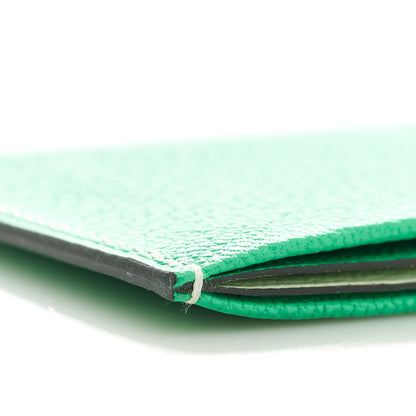 Hermes Chevre Mysore Sellier Card Holder Vert Comics Vert Fizz 6 of 12