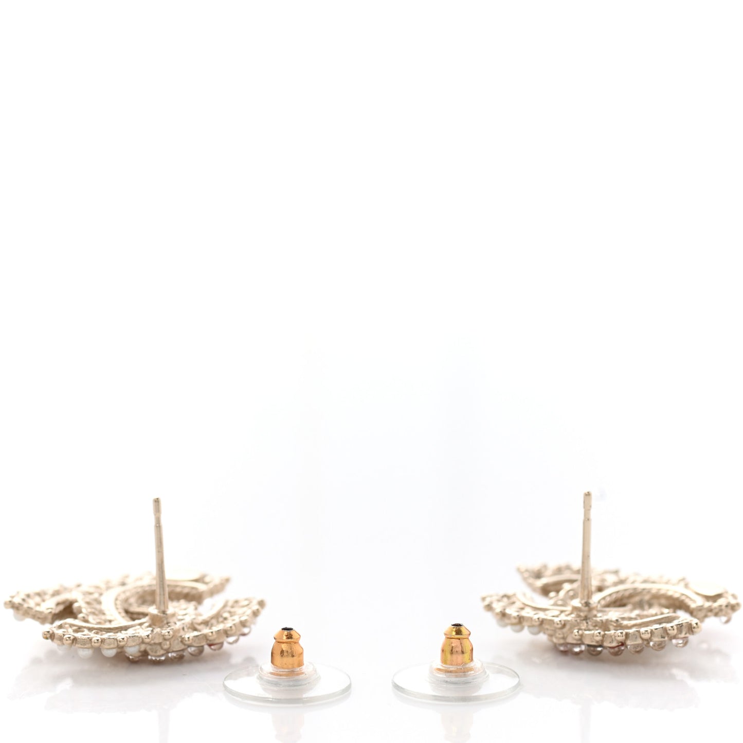 Pearl CC Earrings Pink Gold