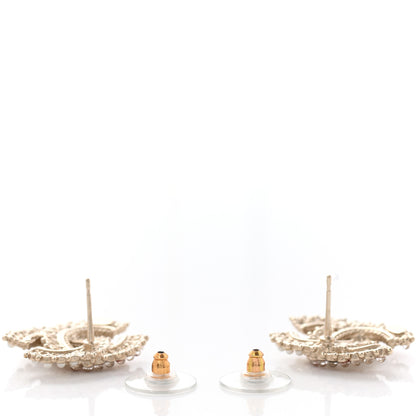 Chanel Pearl CC Earrings Pink Gold 3 of 4