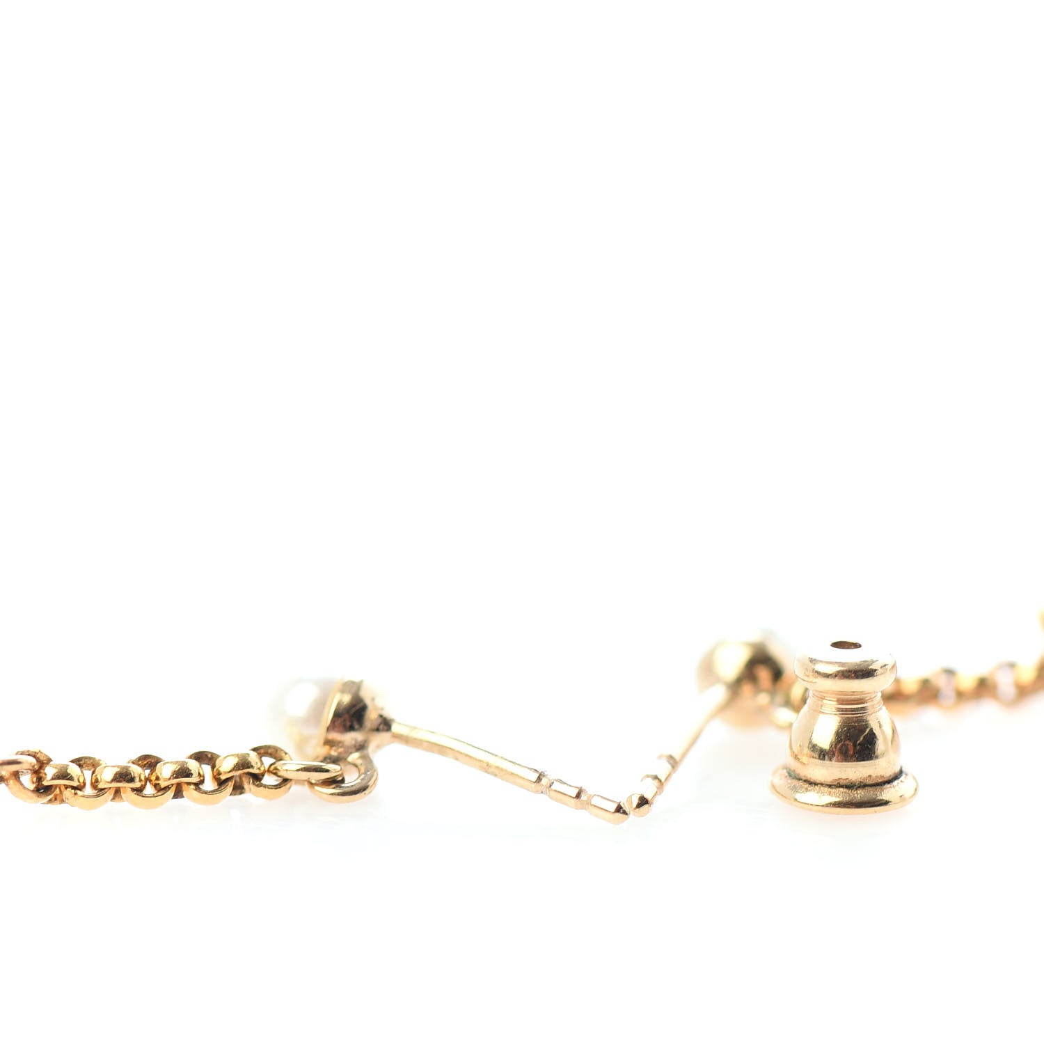 Christian Dior Pearl C D Drop Earrings 3 of 5