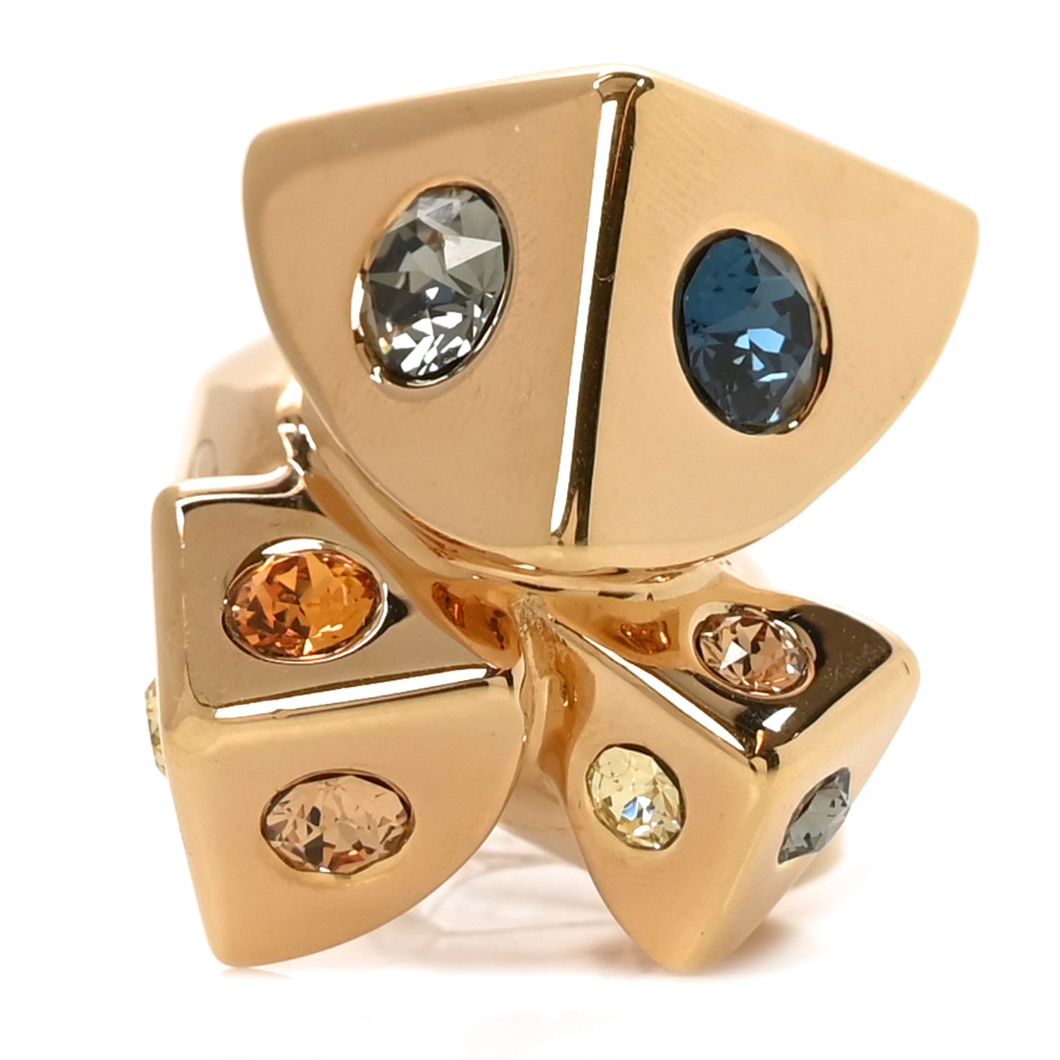 Louis Vuitton Trunkies Strass Ring  L Gold 1 of 5