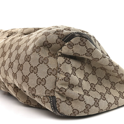 Gucci Monogram Large D Gold Hobo Dark Brown 10 of 10