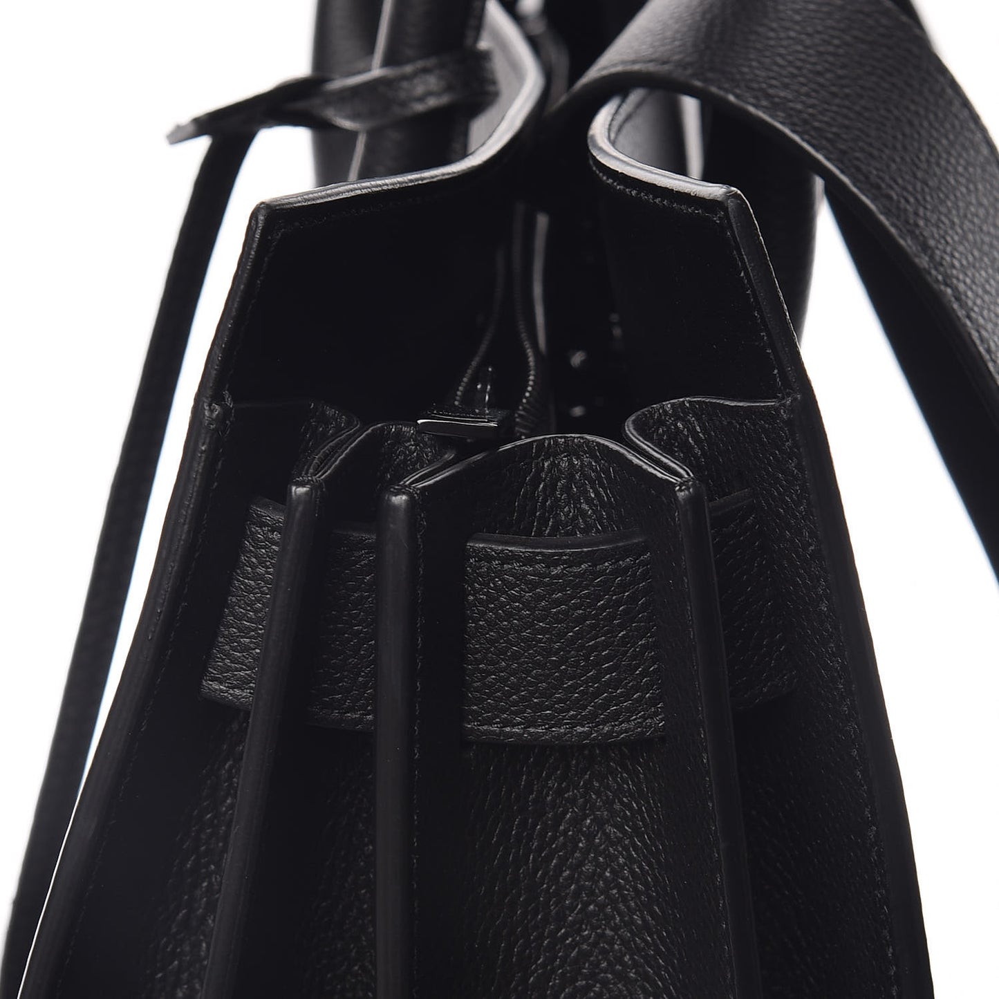 Grained Calfskin Large Sac De Jour Carryall Black