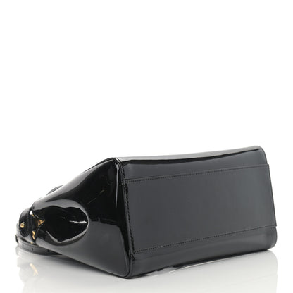 Fendi Vitello Vernice Mou Mini Peekaboo Iconic Satchel Black 3 of 10