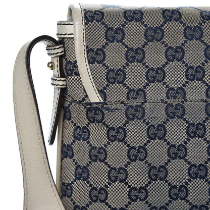 Gucci Monogram Web Crossbody Messenger White Navy 10 of 12