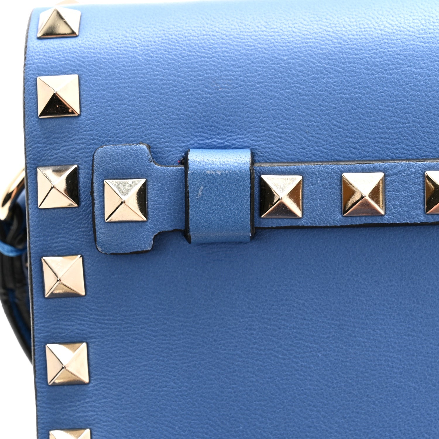 Valentino Garavani Nappa Small Rockstud Wristlet Clutch Light Sapphire 9 of 10