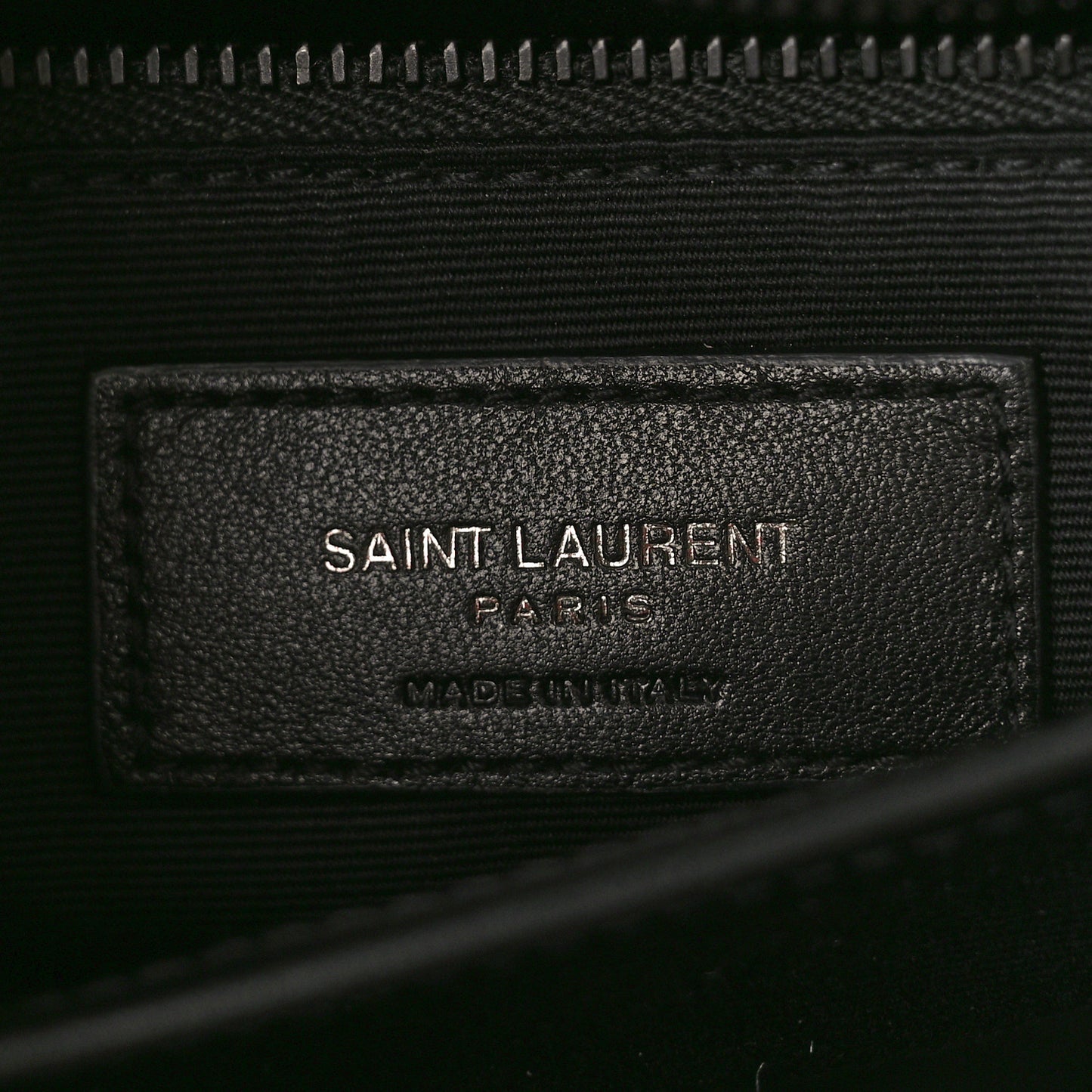 Calfskin Y Quilted Monogram Monochrome Toy Loulou Crossbody Bag Black