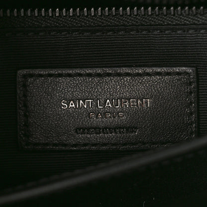 Saint Laurent Calfskin Y Quilted Monogram Monochrome Toy Loulou Crossbody Bag Black 6 of 8