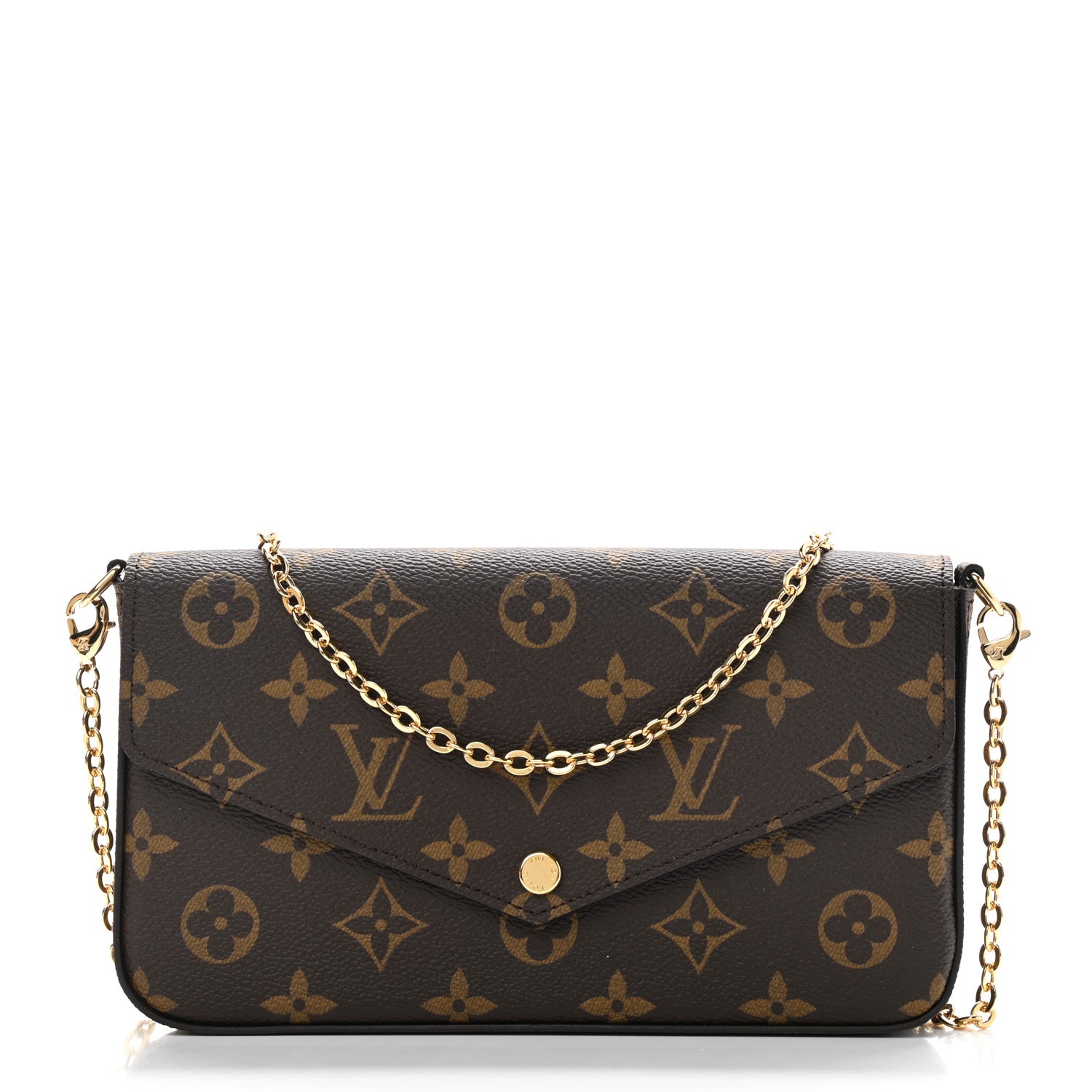 Louis Vuitton Monogram My LV World Tour Pochette Felicie Chain Wallet Black 1 of 11