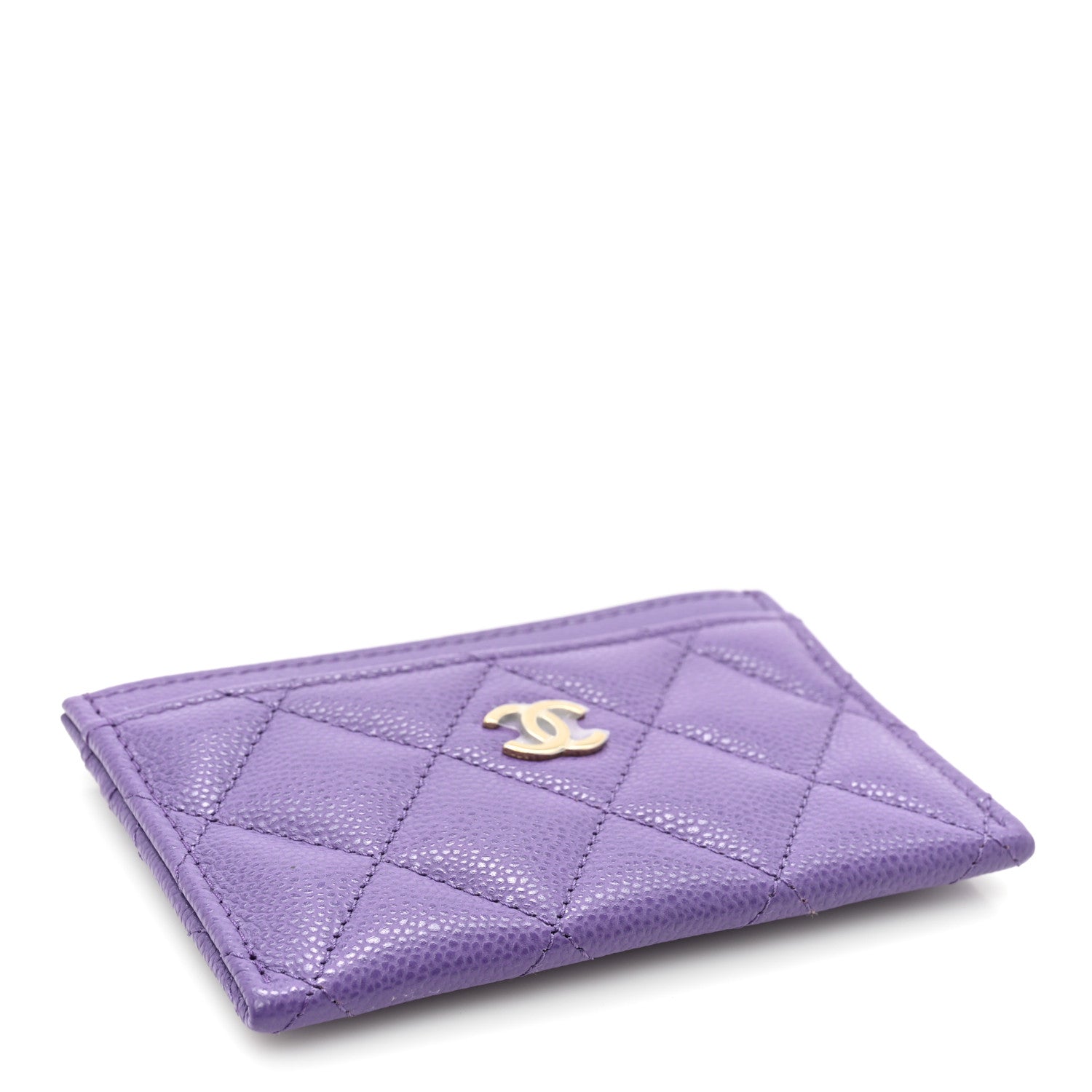 Chanel Caviar Quilted Card Holder Purple 4 of 11