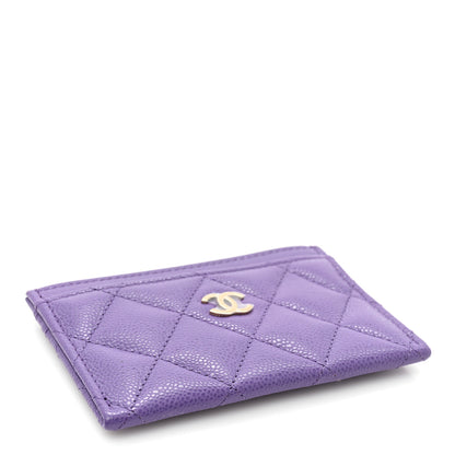 Chanel Caviar Quilted Card Holder Purple 4 of 11