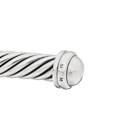 David Yurman Sterling Silver 18K Yellow Gold 4mm Station Cable Bracelet 4 of 4