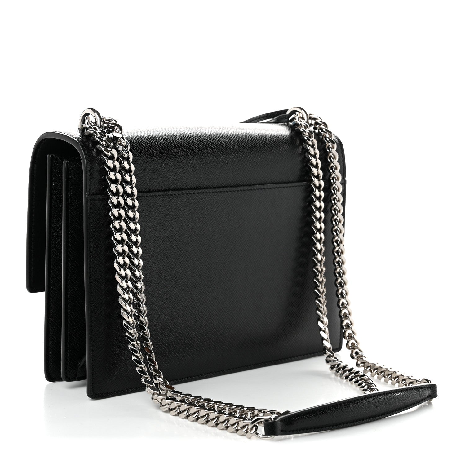 Saint Laurent Coated Bark Calfskin Medium Monogram Sunset Black 2 of 10