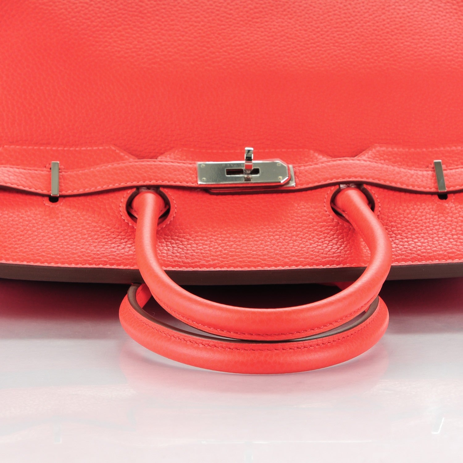 Hermes Taurillon Clemence Birkin 35 Rouge Pivoine 18 of 24