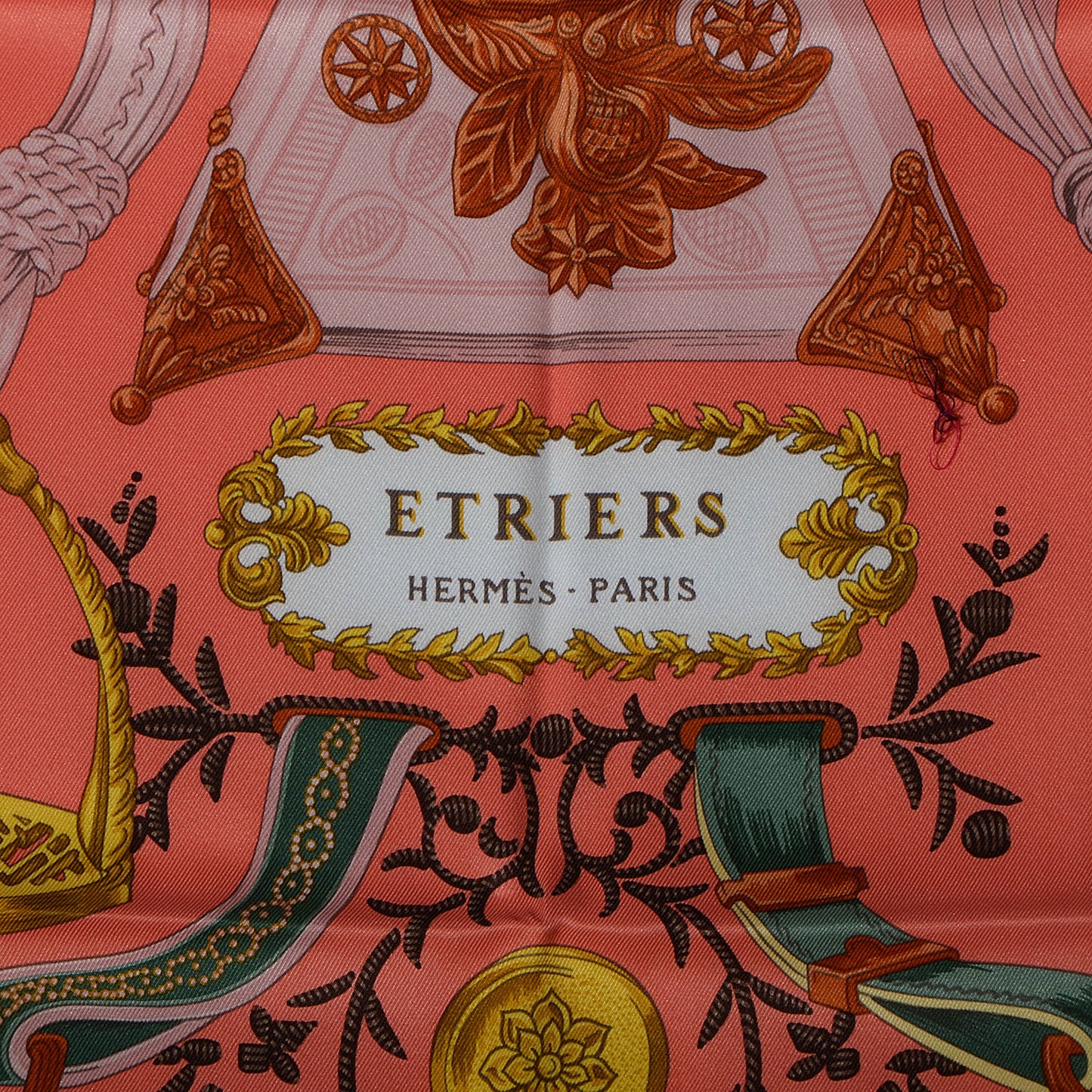 Silk Etriers Scarf 90 Orange