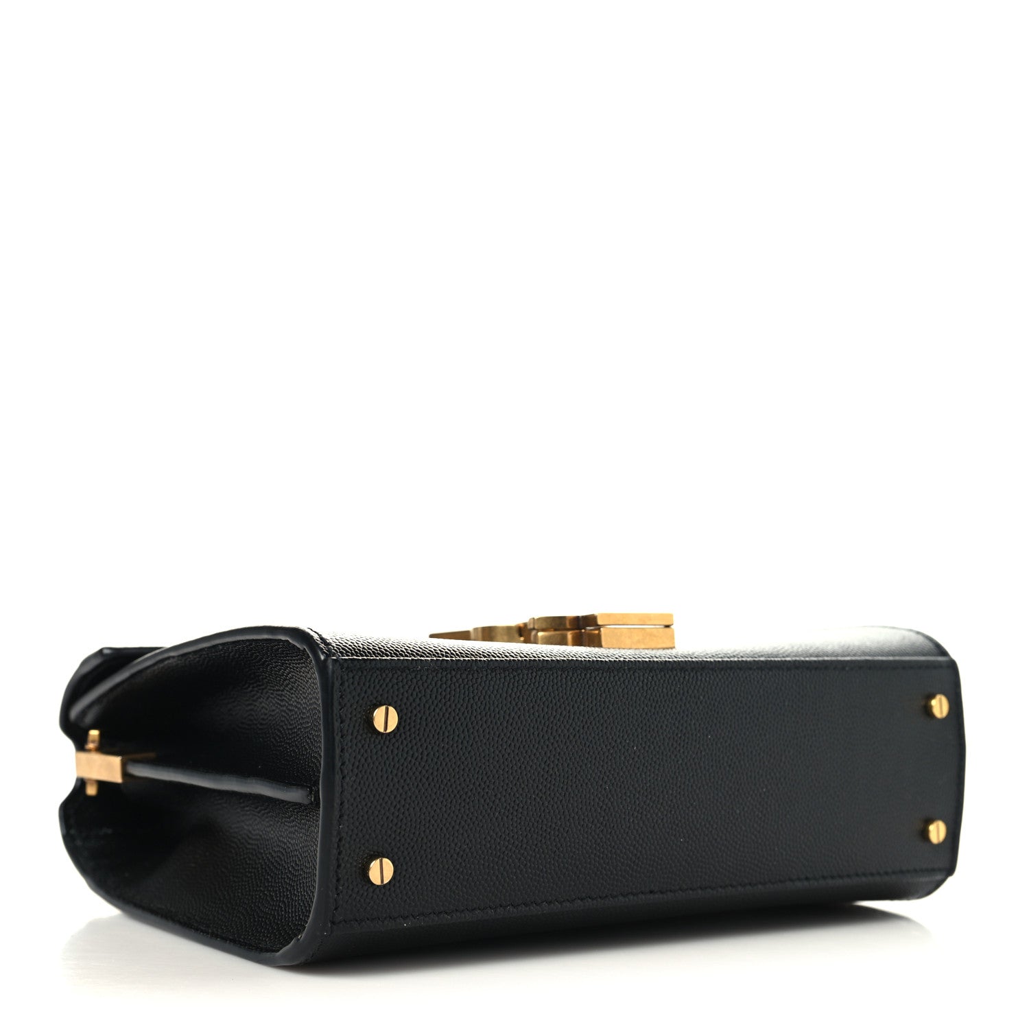 Saint Laurent Grain de Poudre Mini Classic Monogram Cassandra Top Handle Black 4 of 9