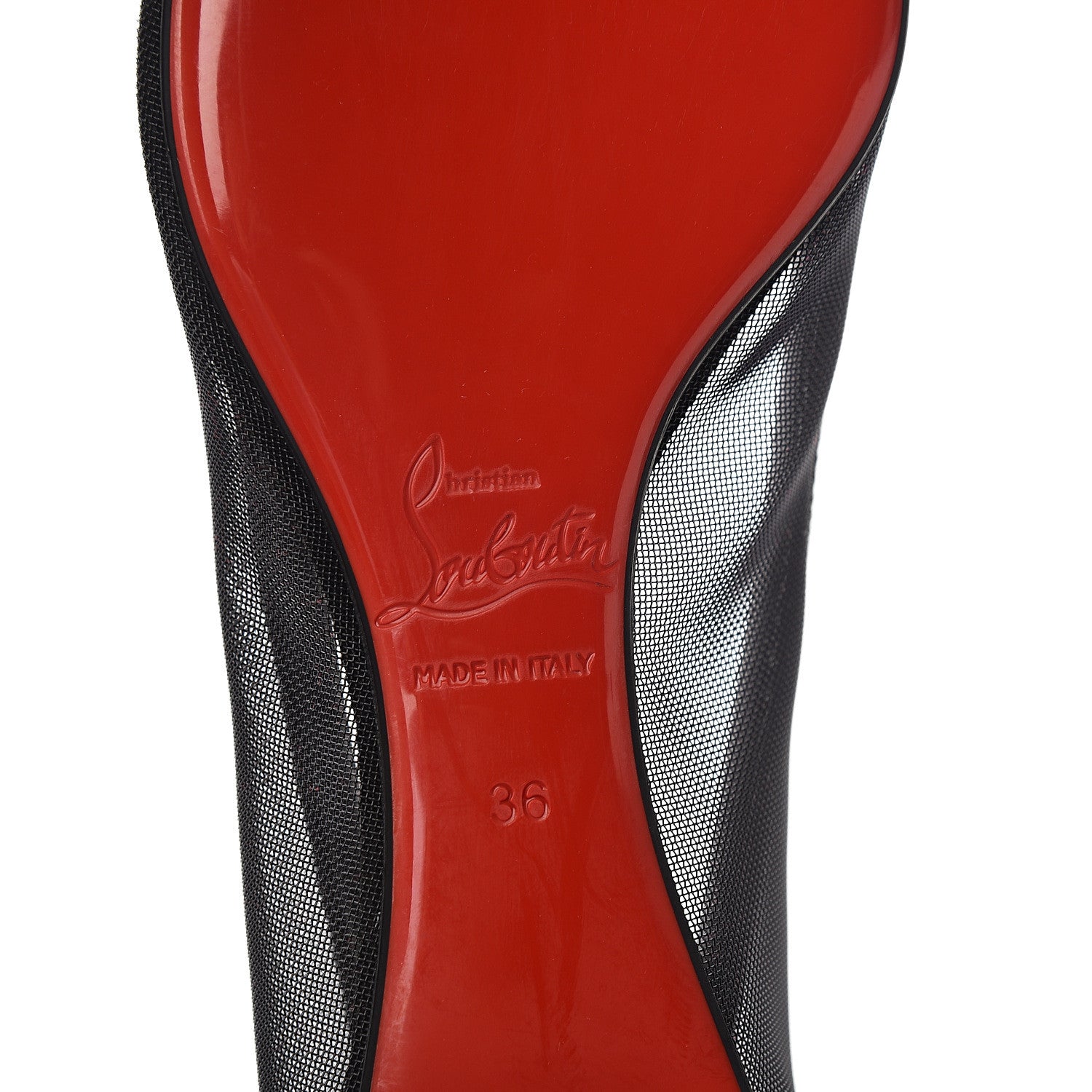 Christian Louboutin Veau Velours Rete Galativi Flats 36 Black 6 of 7