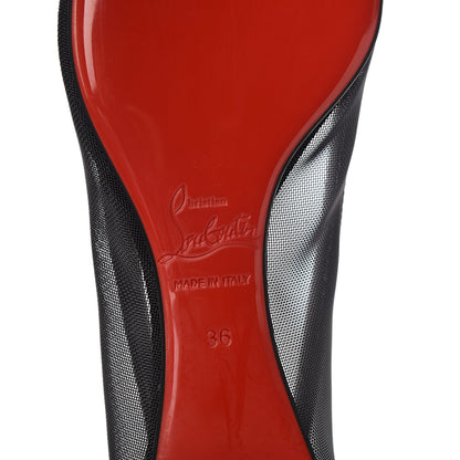 Christian Louboutin Veau Velours Rete Galativi Flats 36 Black 6 of 7