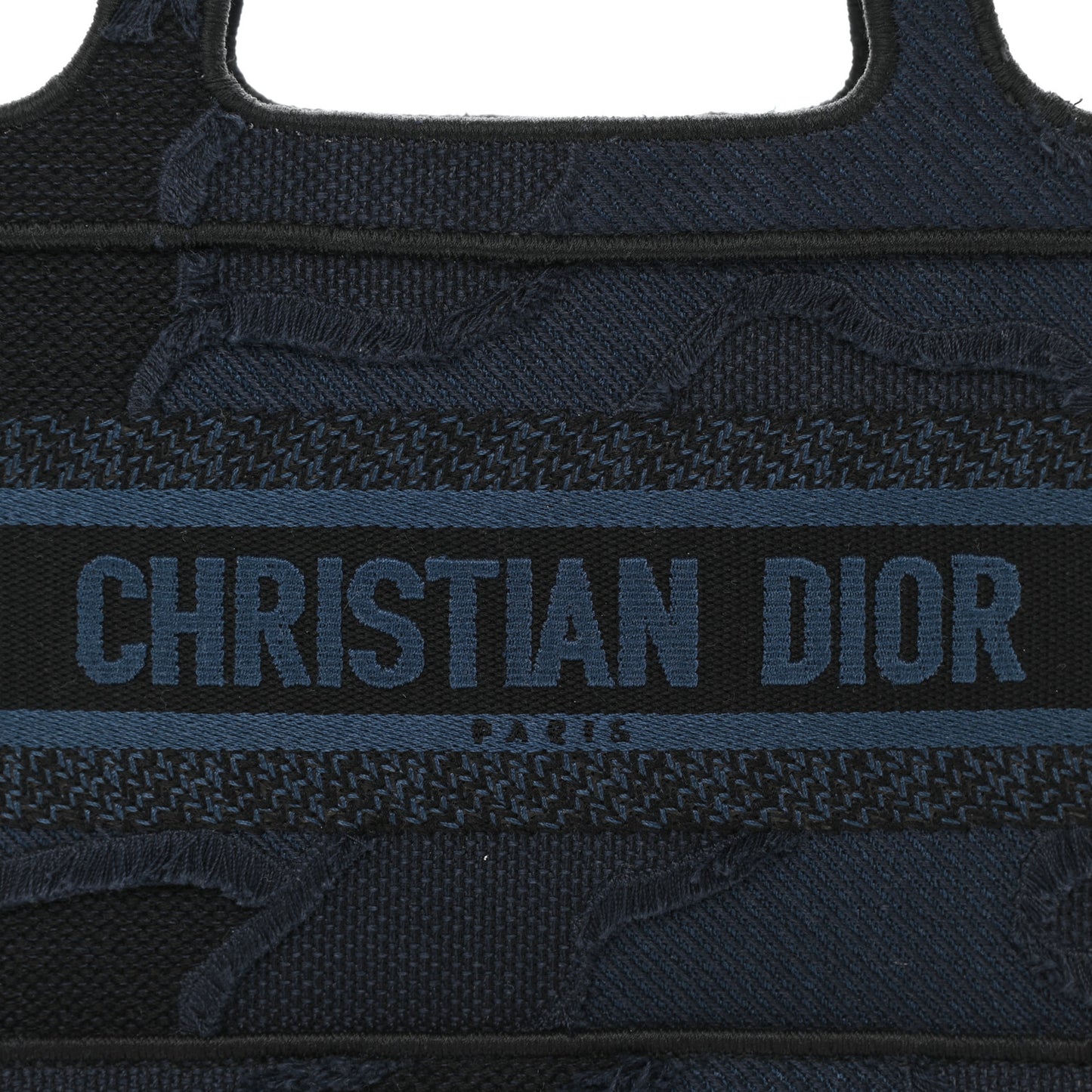 Canvas Embroidered Camouflage Mini Book Tote Blue