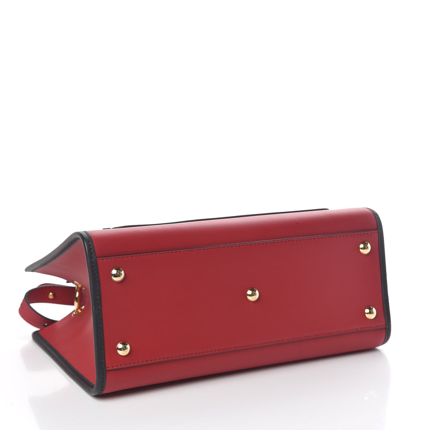 Vitello Century Opaco F is Fendi Bi-Color Small Runaway Satchel Fragola Black