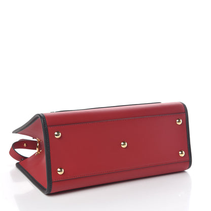 Fendi Vitello Century Opaco F is Fendi Bi-Color Small Runaway Satchel Fragola Black 4 of 11
