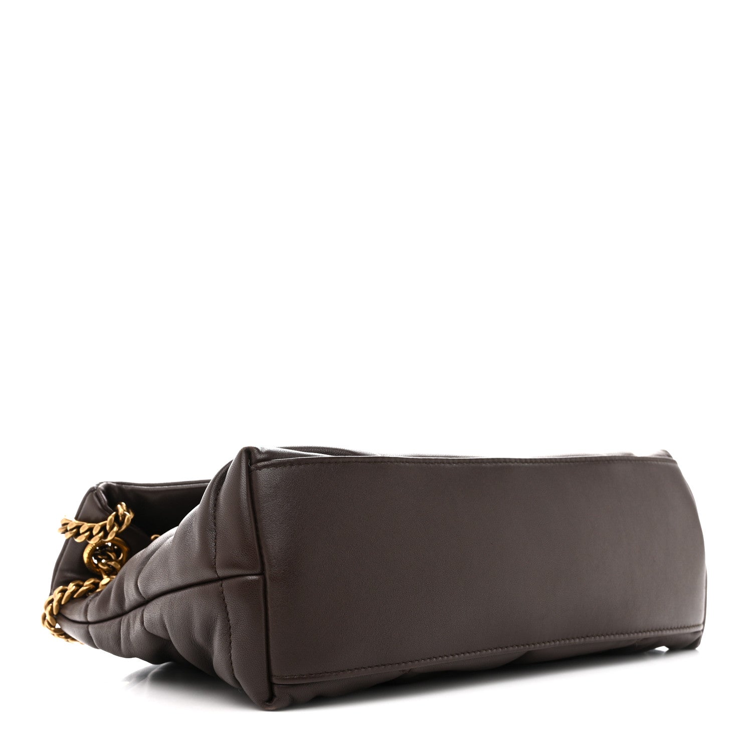 Saint Laurent Lambskin Quilted Small Loulou Puffer Monogram Chain Satchel Dark Ganache 4 of 14